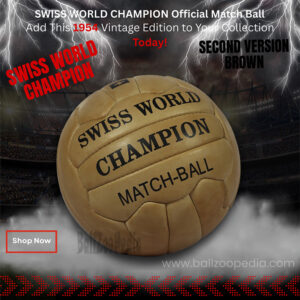 Swiss World Champion Official Match Ball Soccer 1954 World Cup Featured Image View